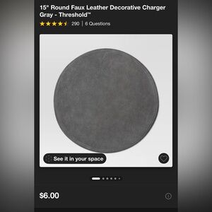 SET OF 6 target leather look placemats